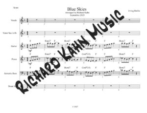 Blue Skies in F - Full Arrangement
