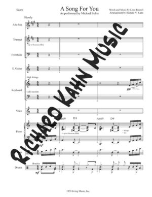 A Song For You - Full Arrangement