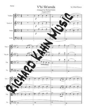 V'hi Sh'amda - Full Arrangement