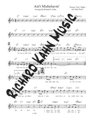 Ain't Misbehavin', in Eb