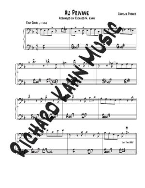 Au Privave in F, Bass Clef