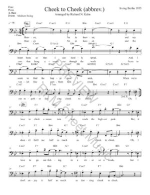Cheek to Cheek, in Bb (abbrev.), bass