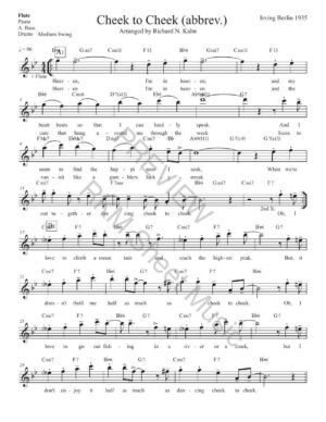 Cheek to Cheek, in Bb (abbrev.), flute