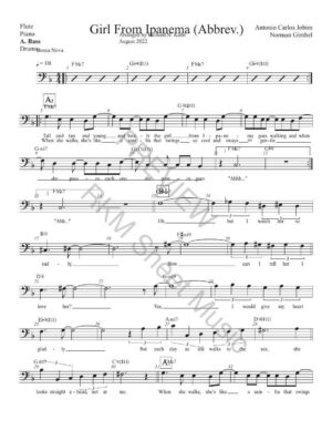 Girl From Ipanema, in F (Abbrev.), Bass