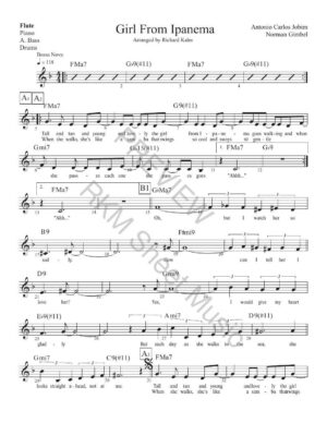 Girl From Ipanema, in F with lyrics