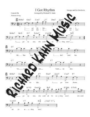 I Got Rhythm in Bb, Bass Clef