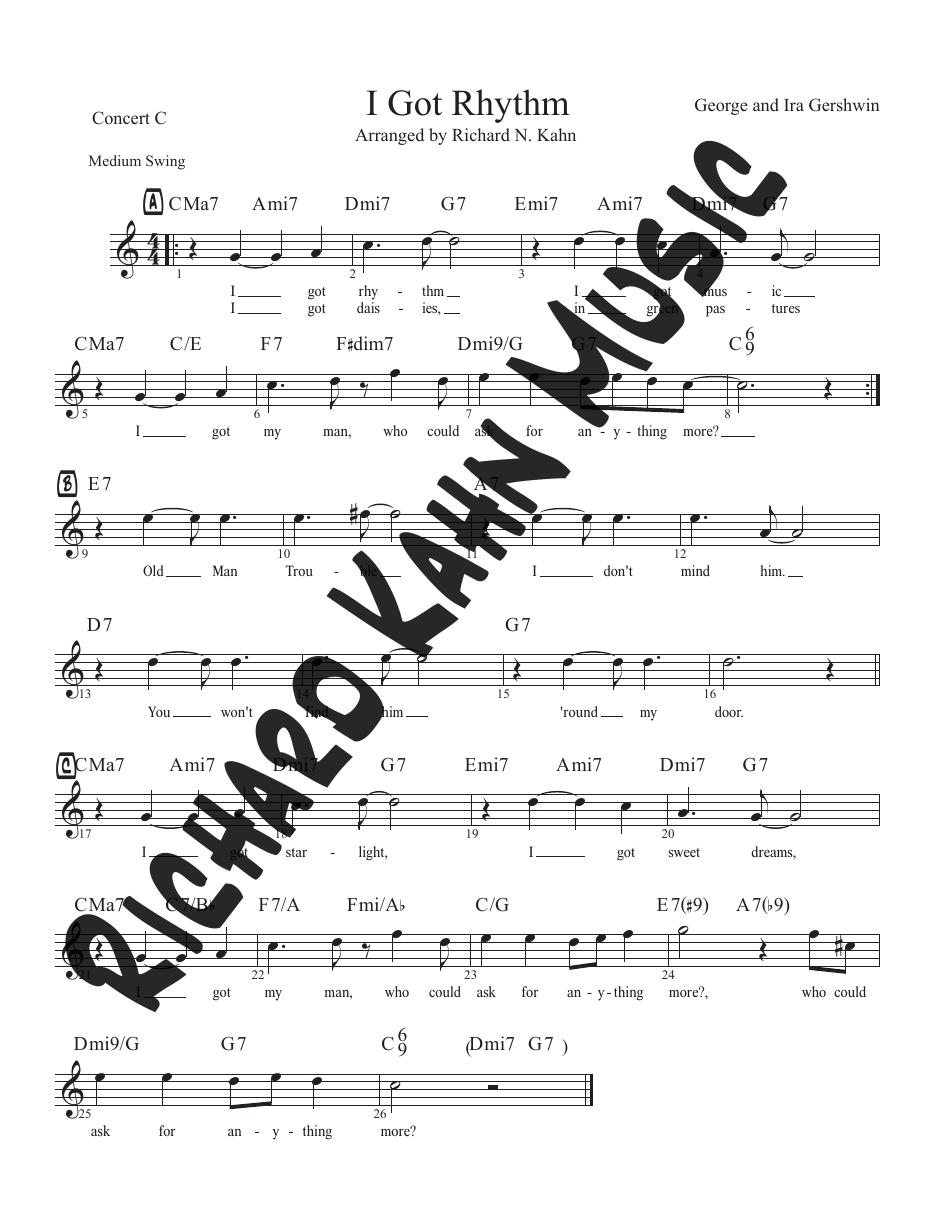 I Got Rhythm in C