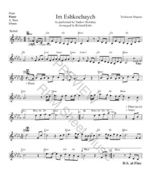 Im Eshkochaych in Bbmi, Piano