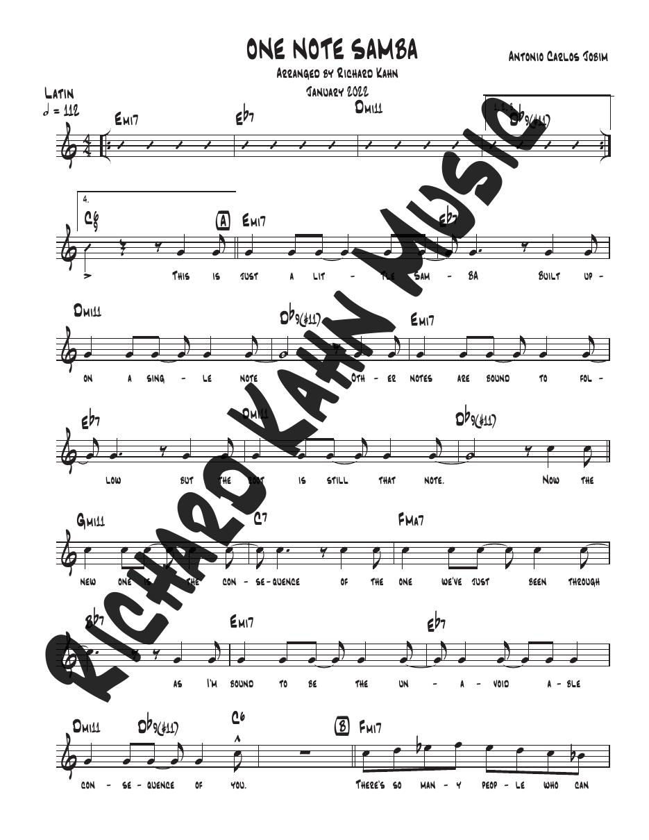 One Note Samba in C