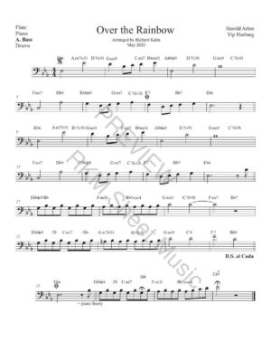 Over the Rainbow, in Eb Bass Clef